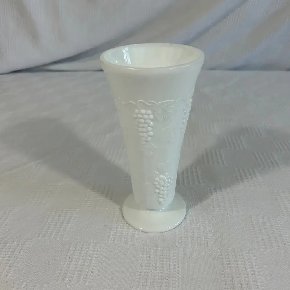 Milk Glass Vase 8